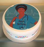 Nurse Edible Icing Cake Topper 02