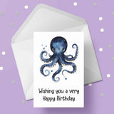 Octopus 02 Birthday Card