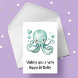 Octopus 03 Birthday Card