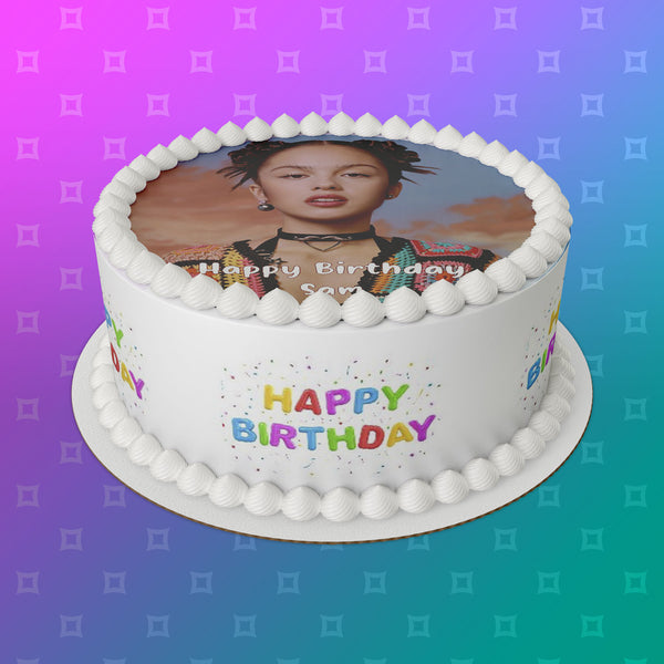 Olivia Rodrigo 02 Edible Icing Cake Topper or Ribbon
