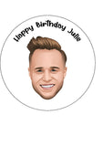 Olly Murs Edible Icing Cake Topper or Ribbon
