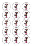 Funny Cute Ostrich 03 Edible Icing Cake Topper or Ribbon