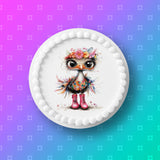 Funny Cute Ostrich 04 Edible Icing Cake Topper or Ribbon