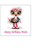 Funny Cute Ostrich 04 Edible Icing Cake Topper or Ribbon