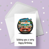 Out Run Birthday Card