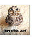 Owl 04 Edible Icing Cake Topper or Ribbon
