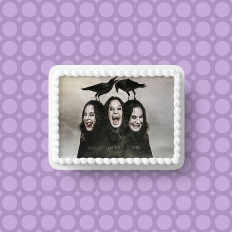 Ozzy Osbourne 02 Edible Icing Cake Topper or Ribbon