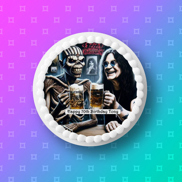 Ozzy Osbourne 03 Edible Icing Cake Topper or Ribbon