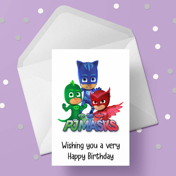 PJ Masks Birthday Card