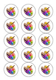Painting 10 Edible Icing Cake Topper or Ribbon
