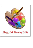 Painting 10 Edible Icing Cake Topper or Ribbon
