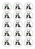 Panda Bear 03 Edible Icing Cake Topper or Ribbon