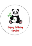 Panda Bear 03 Edible Icing Cake Topper or Ribbon