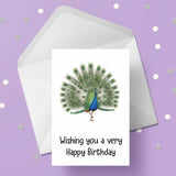 Peacock 01 Edible Icing Cake Topper or Ribbon