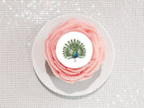 Peacock 01 Edible Icing Cake Topper or Ribbon