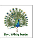 Peacock 01 Edible Icing Cake Topper or Ribbon