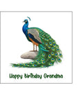 Peacock 02 Edible Icing Cake Topper or Ribbon