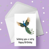 Peacock 03 Edible Icing Cake Topper or Ribbon