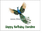 Peacock 03 Edible Icing Cake Topper or Ribbon