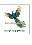 Peacock 03 Edible Icing Cake Topper or Ribbon