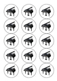 Piano Edible Icing Cake Topper 01