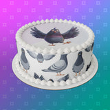 Pigeon 04 Edible Icing Cake Topper or Ribbon