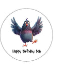 Pigeon 04 Edible Icing Cake Topper or Ribbon