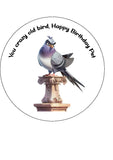 Pigeon 07 Edible Icing Cake Topper or Ribbon