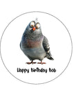 Pigeon 08 Edible Icing Cake Topper or Ribbon