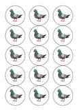 Pigeon 01 Edible Icing Cake Topper or Ribbon