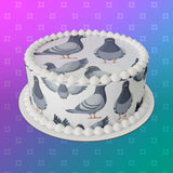 Pigeon 02 Edible Icing Cake Topper or Ribbon