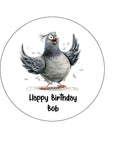 Pigeon 06 Edible Icing Cake Topper or Ribbon