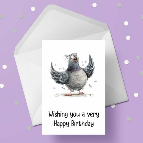 Pigeon 06 Birthday Card