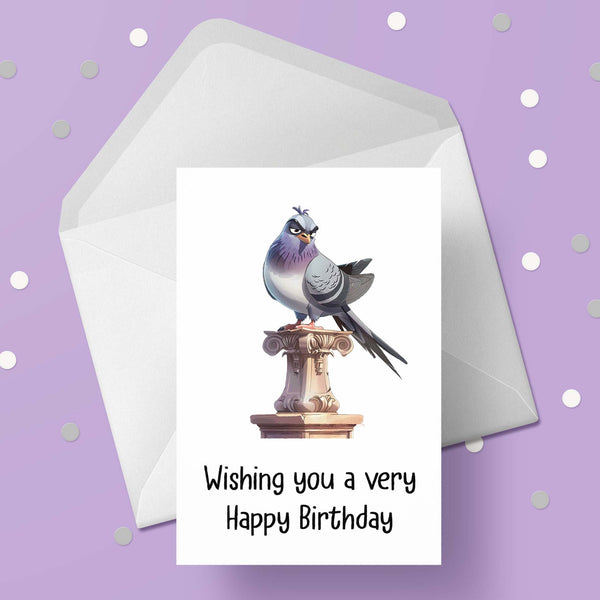 Pigeon 07 Birthday Card