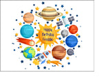 Planets / Solar System Edible Icing Cake Topper 02