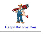 Plumber Edible Icing Cake Topper