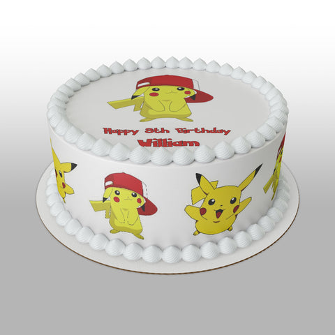 Pokemon Edible Icing Cake Topper 05 - Pikachu