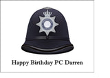 Police Helmet Edible Icing Cake Topper 01