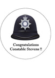 Police Helmet Edible Icing Cake Topper 01