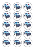 Police Car 01 Edible Icing Cake Topper