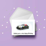 Police Car Birthday Card 02