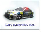 Police Car 02 Edible Icing Cake Topper