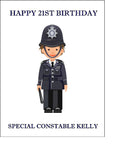 Police Officer Male Edible Icing Cake Topper - Policeman