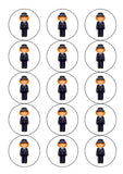 Police Officer Female Edible Icing Cake Topper - Policewoman