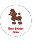 Poodle 02 Edible Icing Cake Topper