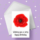 Poppy Flower Edible Icing Cake Topper