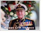 Prince Philip Edible Icing Cake Topper or Ribbon