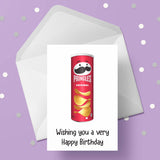 Pringles Crisps Birthday Card