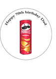 Pringles Crisps Edible Icing Cake Topper or Ribbon