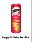Pringles Crisps Edible Icing Cake Topper or Ribbon